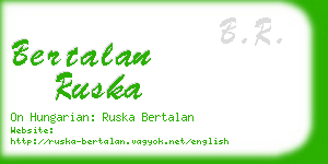 bertalan ruska business card